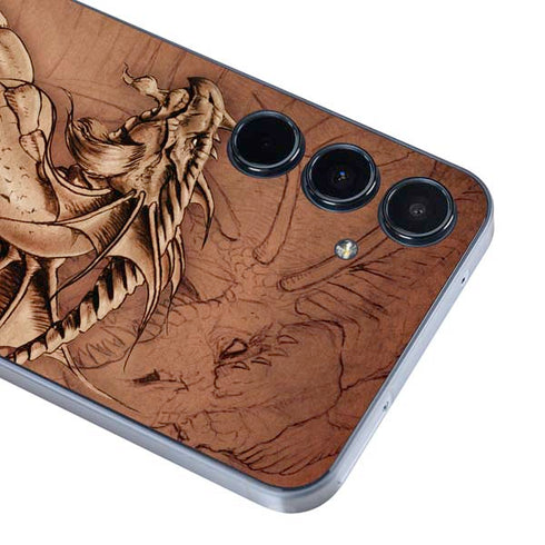 Dragon Parchment by Tom Wood Galaxy A55 5G Skin